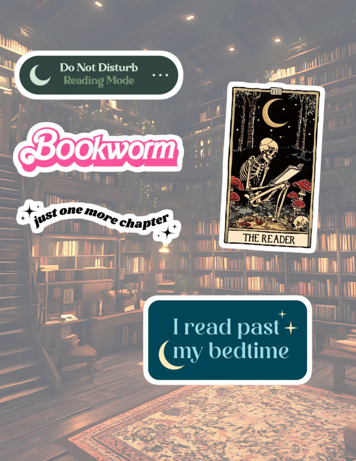 Reading 5pcSticker Pack gallery