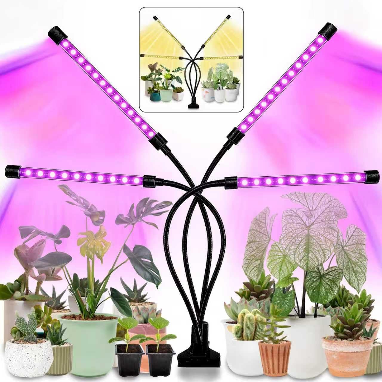 LEOTER Grow Light for Indoor Plants - Upgraded Version 80 LED 4 heads, Black gallery