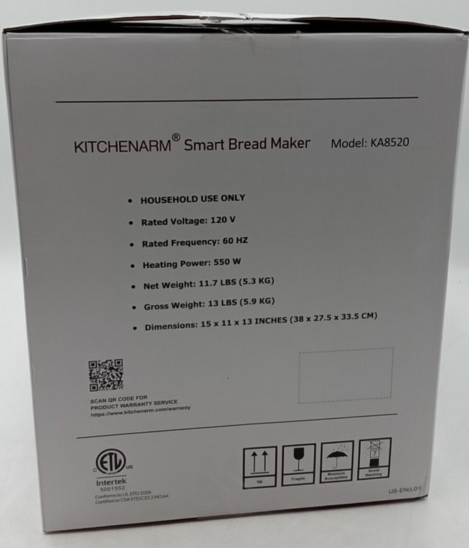 KITCHENARM 29-in-1 Smart Bread Machine w/ Gluten-Free Setting gallery