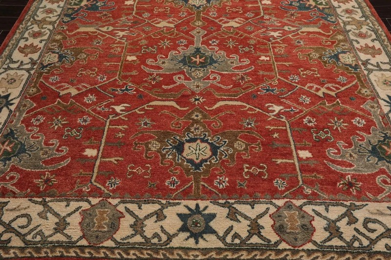 Geometric Design Handmade Hand Tufted 100% Wool Rug Color Multicolor Carpet Rug gallery