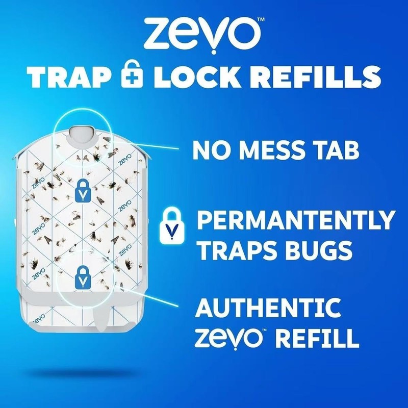 2 Pcs Zevo Flying Insect Trap Refill Cartridges Easy to Use 12 Refill Cartridges gallery