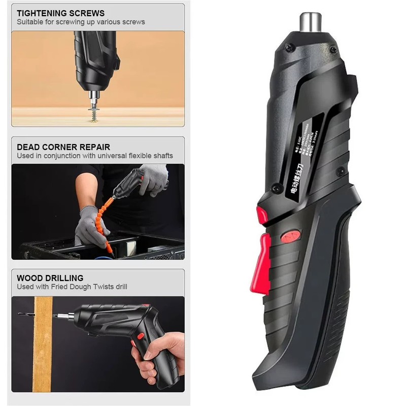 3.6V Electric Screwdriver Rechargeable Cordless Electric Drill Power Tool Set gallery