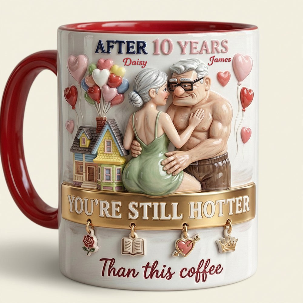 Personalized Funny Old Couple Coffee Accent Mug - Gifts For Couple, Anniversary gallery