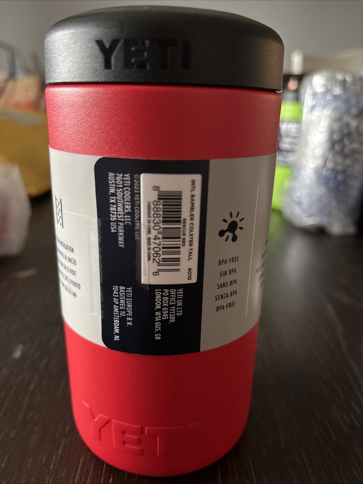 Yeti 16oz Tall Colster Rescue red- Canada Release- No Duty Or Tariff Fees gallery