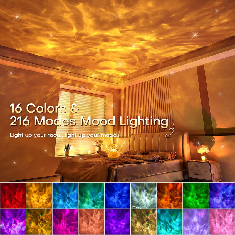 Ambient Lighting, 216 Modes Mood Lighting, 3-In-1 Sunset Lamp & Ocean Lamp & Nor gallery