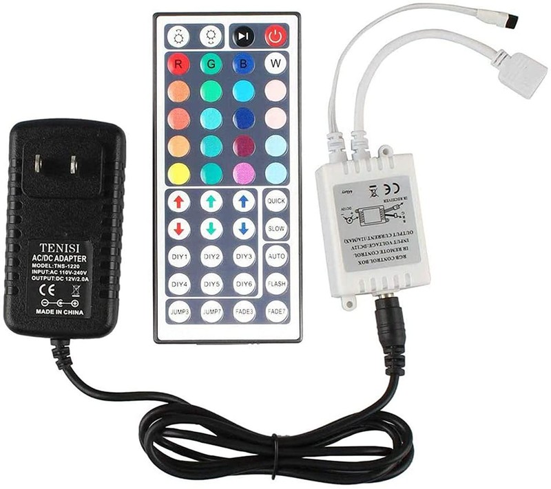 Key LED Strip Lights IR Remote Controller DC 12V 2A Power Supply 5050 3528 gallery