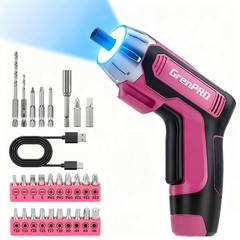 4V Electric Screwdriver Rechargeable 29pcs, Cordless Screwdriver, USB Small P…