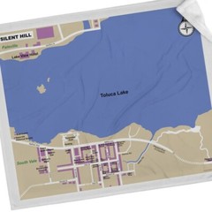 Silent Hill 2 Map Soft Touch Washable Throw Blanket 50×60 SH2 Konami NEW