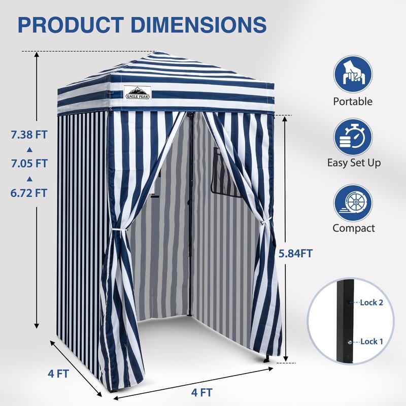 EAGLE PEAK Flex Ultra Compact 4x4 Changing Room Pop Up Canopy Tent gallery