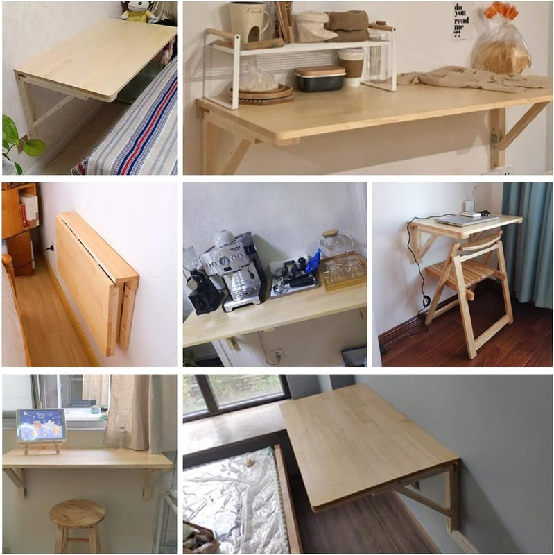Space-Saving Wall Mounted Folding Table for Kids, Kitchen, and Study gallery