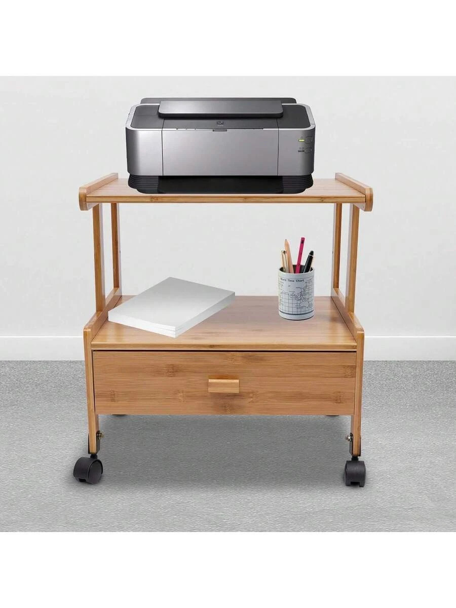 Printer Cart Utility Cart Printer Stand With Storage Mobile Printer Holder Desk gallery