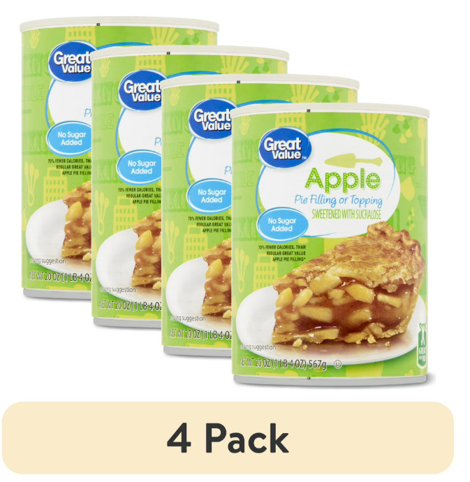 “Great Value Apple Pie Filling & Topping No Sugar Added 4 Pack 20 oz Cans”.. gallery