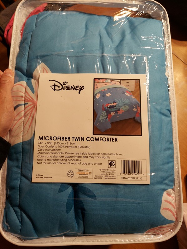 Disney Lilo & Stitch Microfiber Twin Bed Comforter Blanket Blue 64 in x 86 in gallery