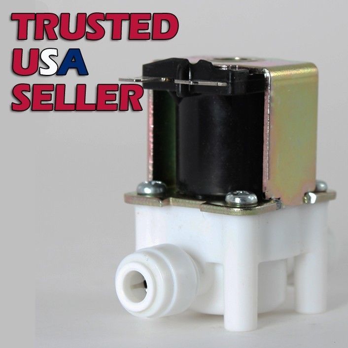 1/4" Plastic Push In Quick Connect Solenoid Valve 24 Volts DC N/C