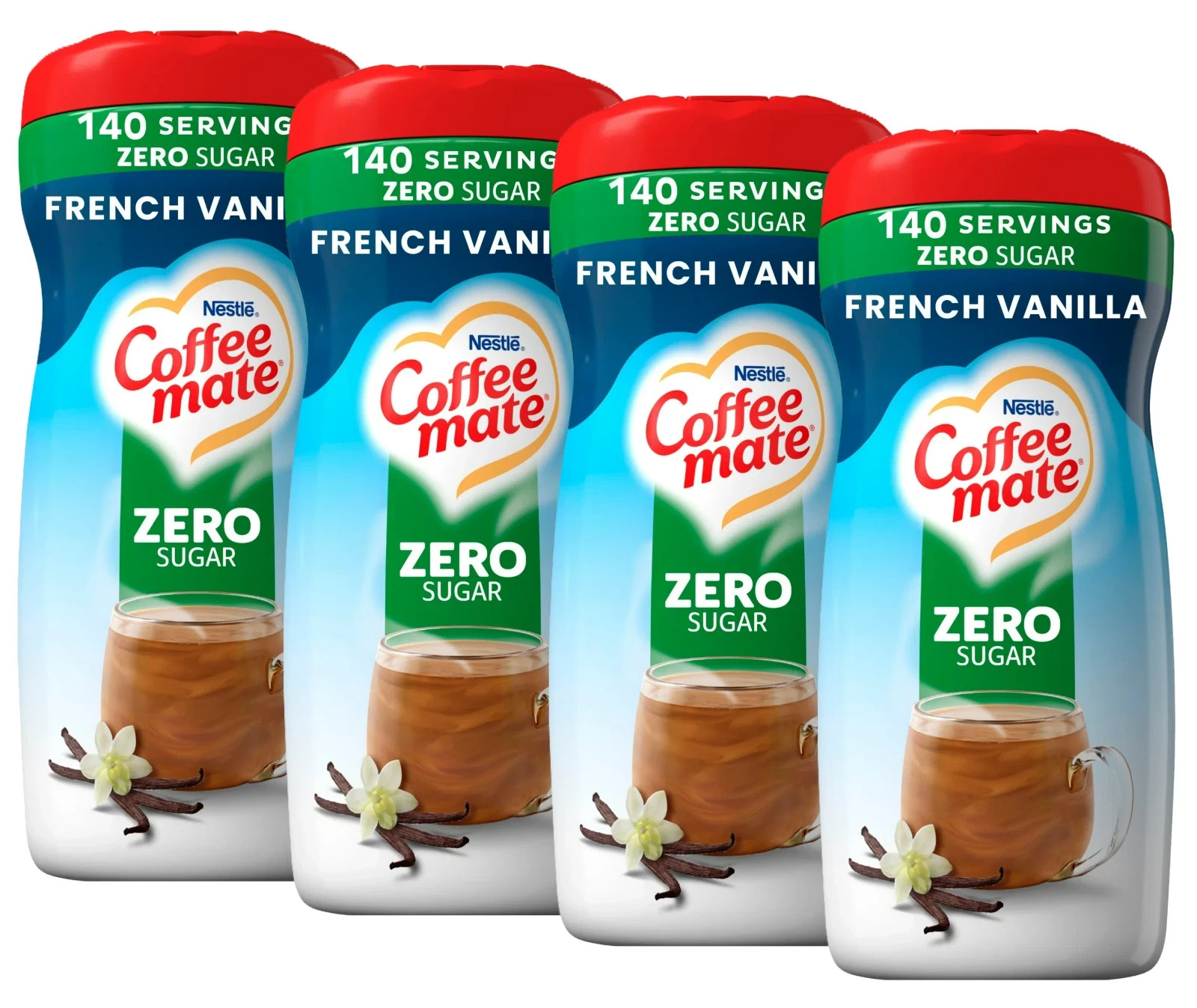 4 Pack Nestle Coffee mate French Vanilla Sugar Free Powder Coffee Creamer 10.2oz gallery