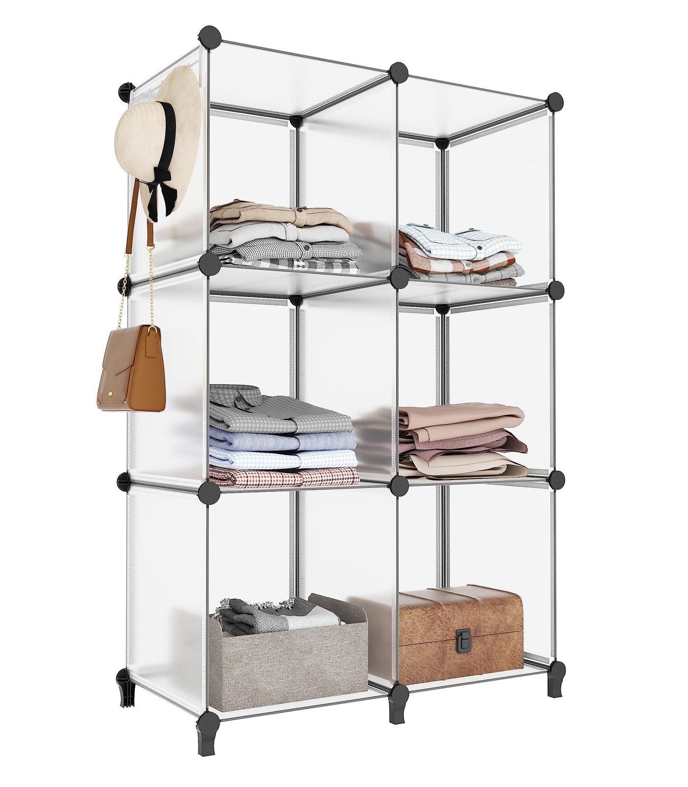 6-Cube Storage Organizer, Closet Organizer Storage Shelf Bookcase Bookshelf w... gallery
