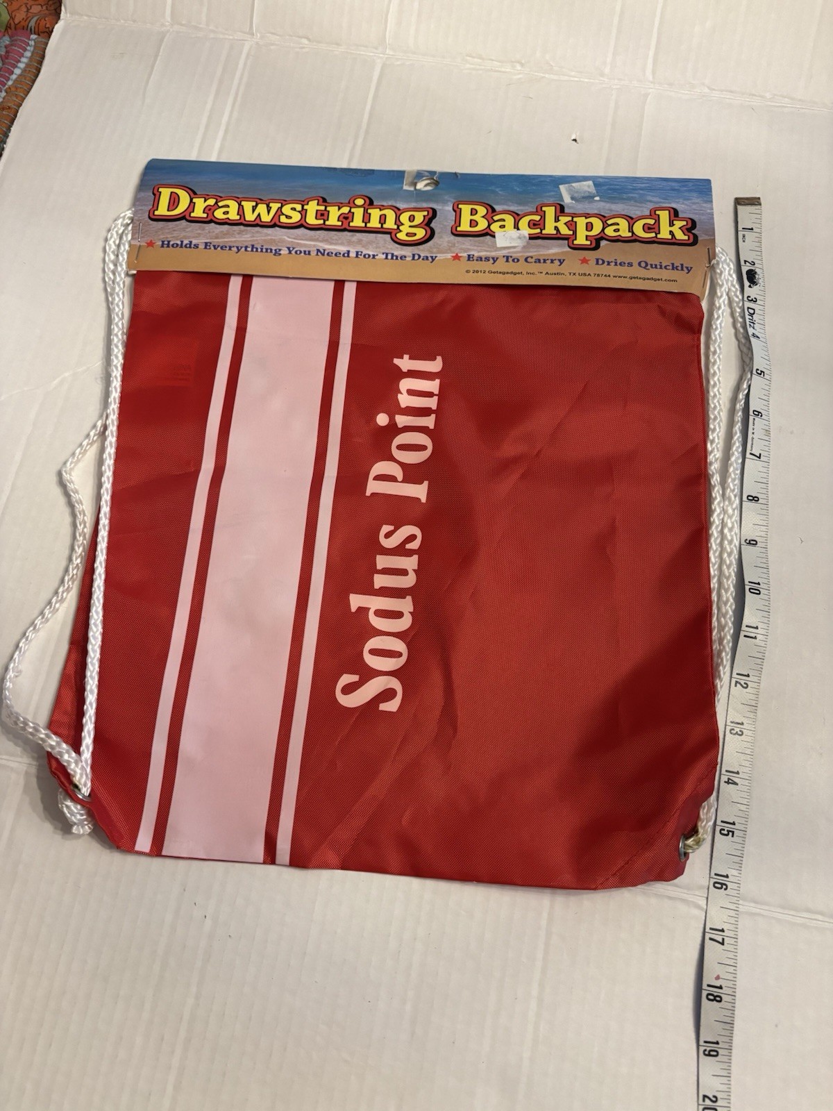 Sodus Point, NY Red Drawstring Backpack