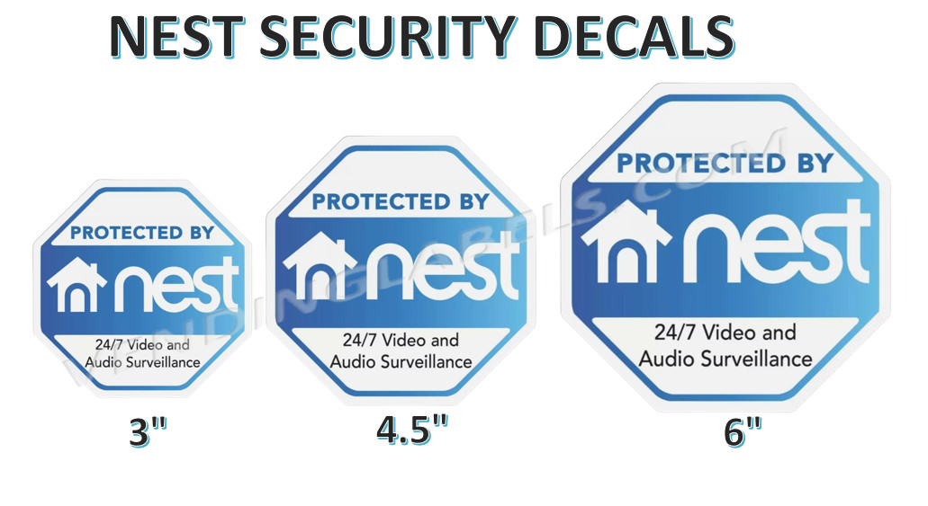 NEST Home Security Decal Sticker Camera Door Window Decal gallery