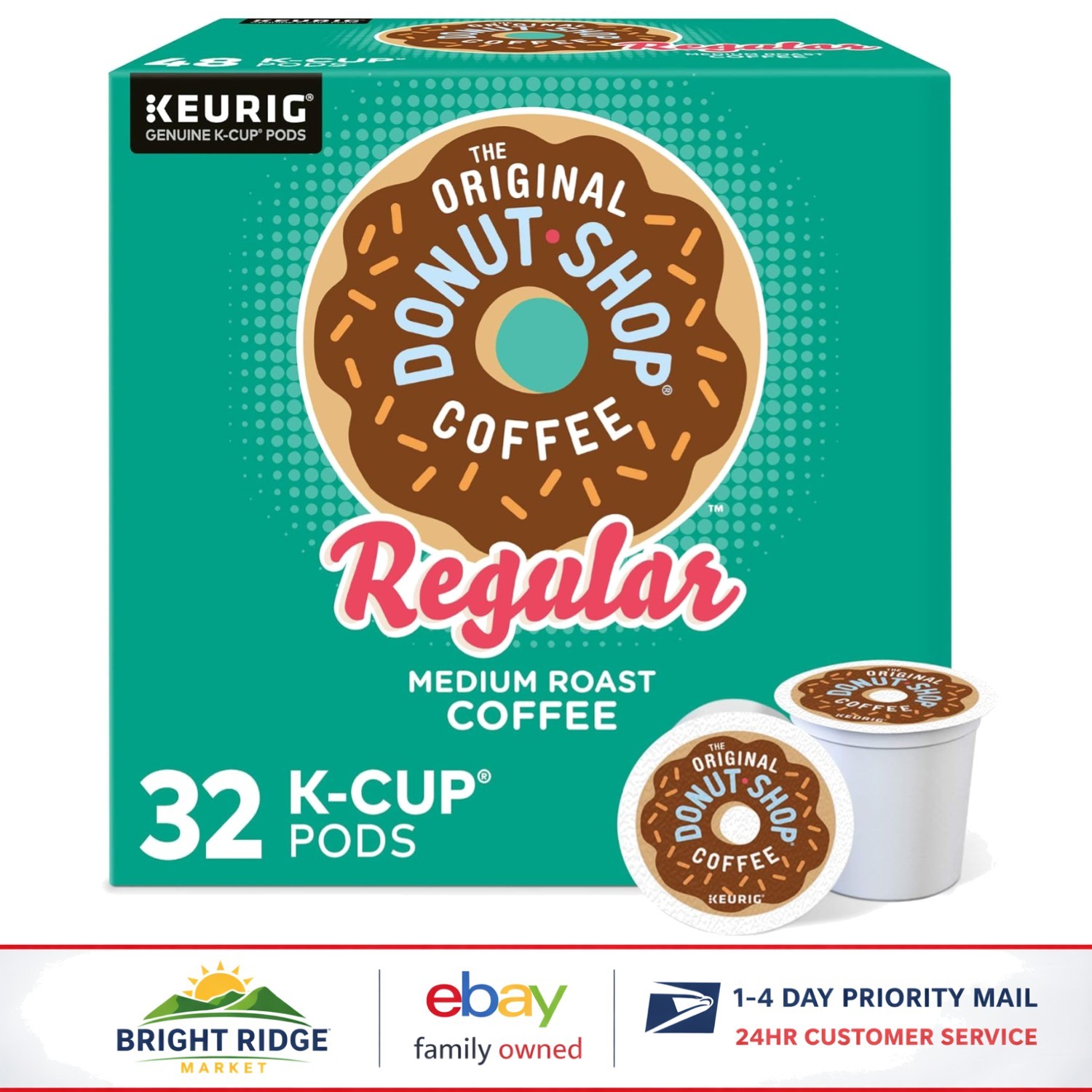 Single-Serve Coffee Pods, Medium Roast Flavor, 32 Count Box for Easy Brewing gallery