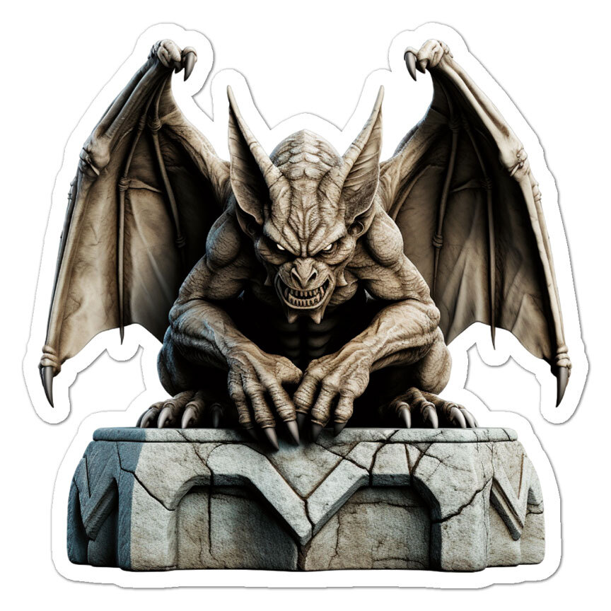 Evil Gargoyle Monster, Vinyl Decal Sticker, Indoor Outdoor, 3 Sizes, #11047 gallery