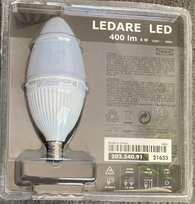 Ledare 4 Lot E12 6W LED Candle Bulb 400 Lm 2700K 202.540.91 LED1216C6 21633 New gallery