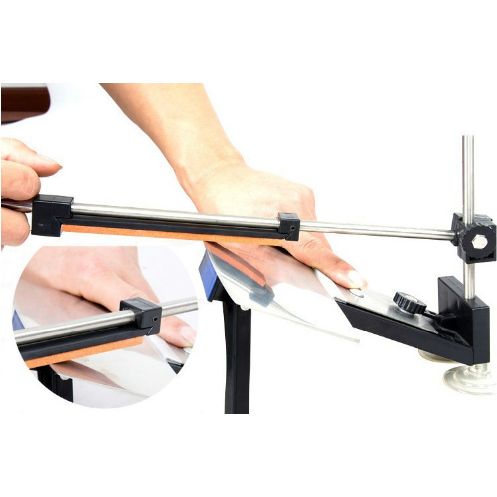 Fixed Angle Knife Sharpener System - 4 Stone Kit - Pro Sharpening Guide