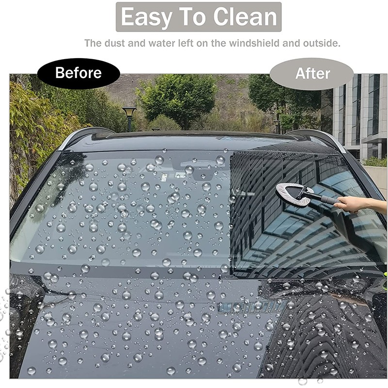 Auto Windshield Cleaning Tool Extendable Window Cleaner Brush Glass Wiper w/ Pad gallery
