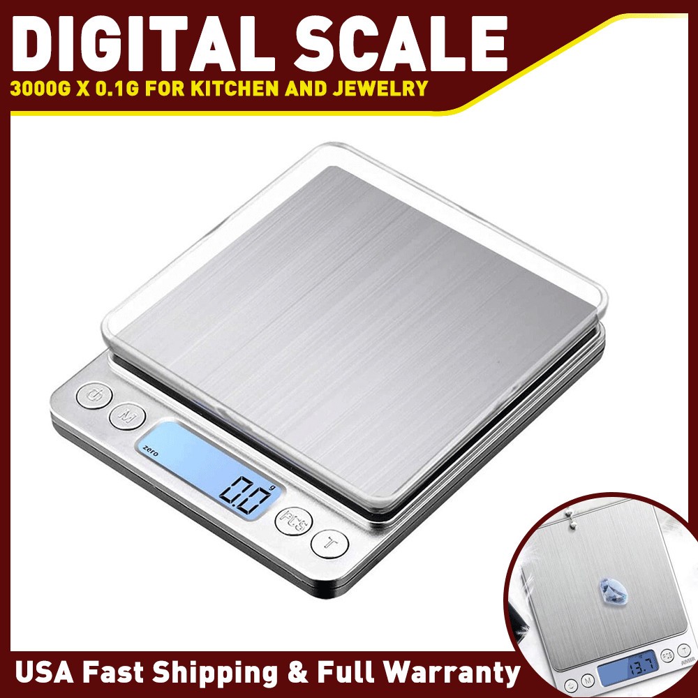 Digital Electronic Kitchen Food Postal Diet Scale Weight Balance 3KG / 0.1g gallery
