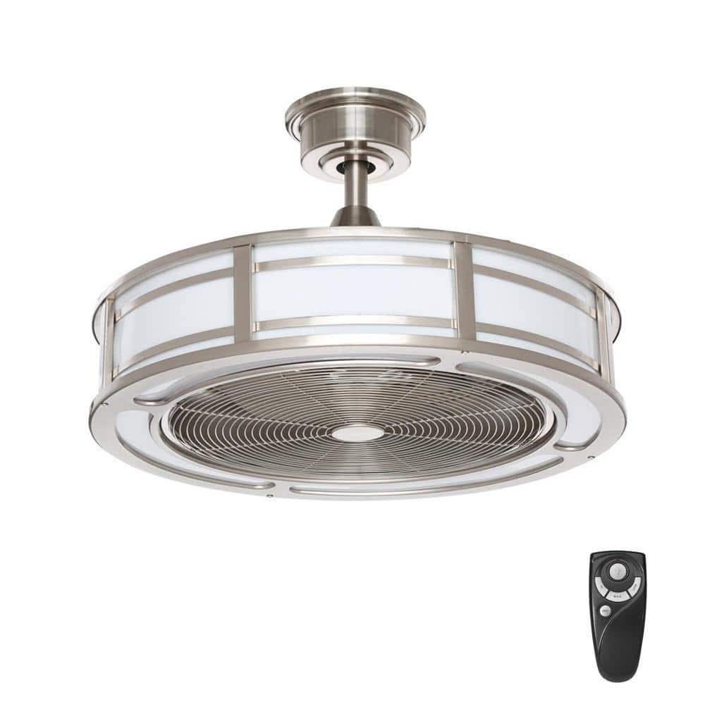 Home Decorators Collection 23" LED Indoor/Outdoor Brushed Nickel Ceiling Fan... gallery