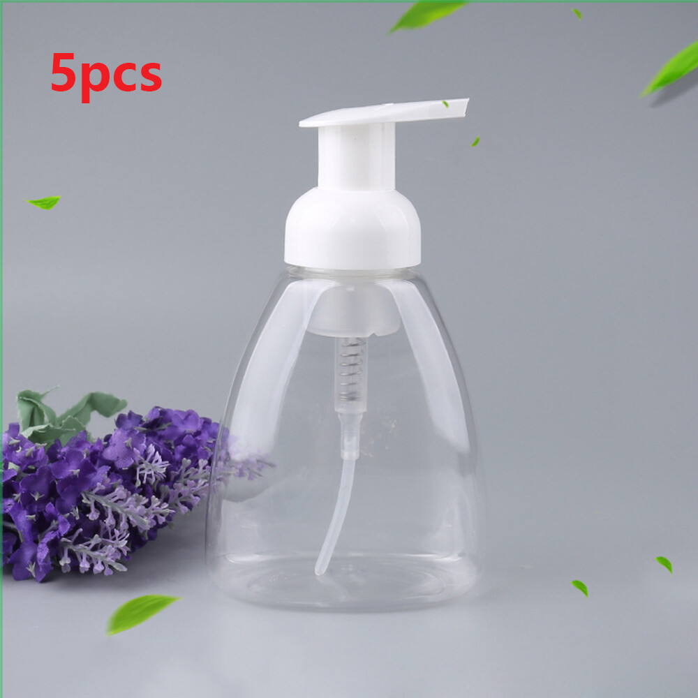 5PC Clear Gel Plastic Shower Foaming Bottle Soap Dispenser Liquid Pump Container gallery
