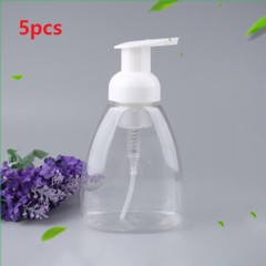 5PC Clear Gel Plastic Shower Foaming Bottle Soap Dispenser Liquid Pump Container
