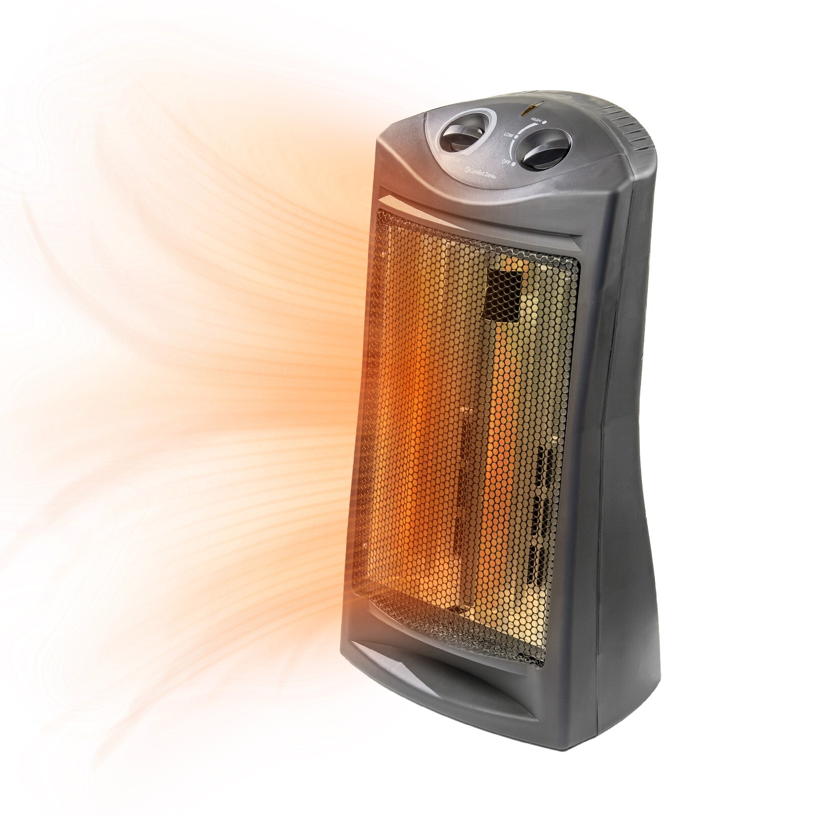 Comfort Zone Infrared Quartz Tower Space Heater with Adjustable Thermostat gallery