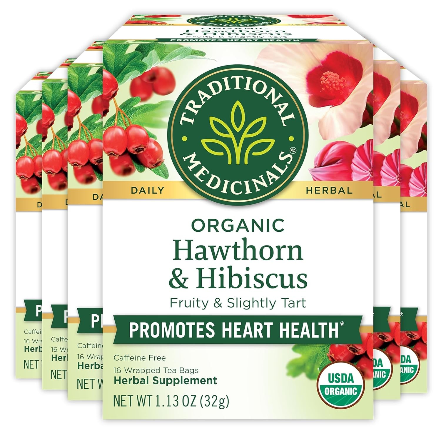 Organic Hawthorn Tea Hibiscus Tea Heart Health Tea Traditional Medicinals gallery