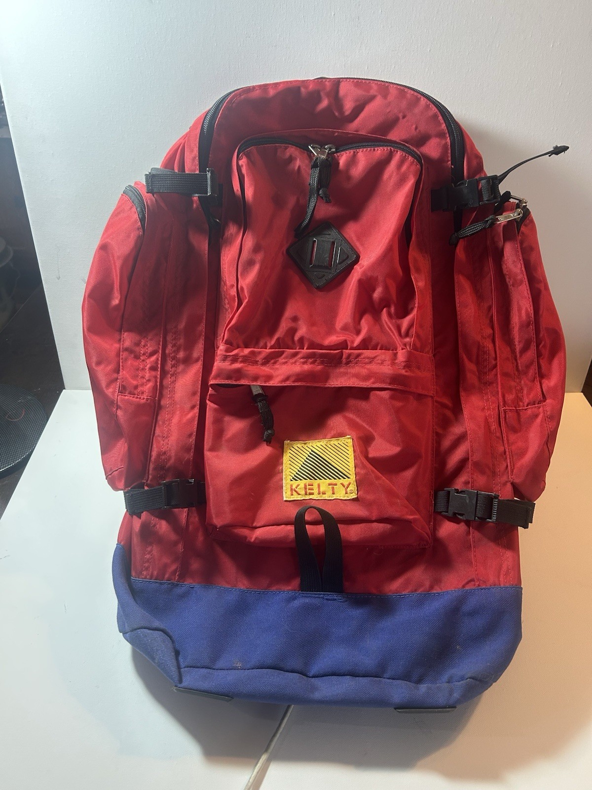 Vtg Kelty Redwing RG Internal Frame Soft Pack Backpack Red Blue 3