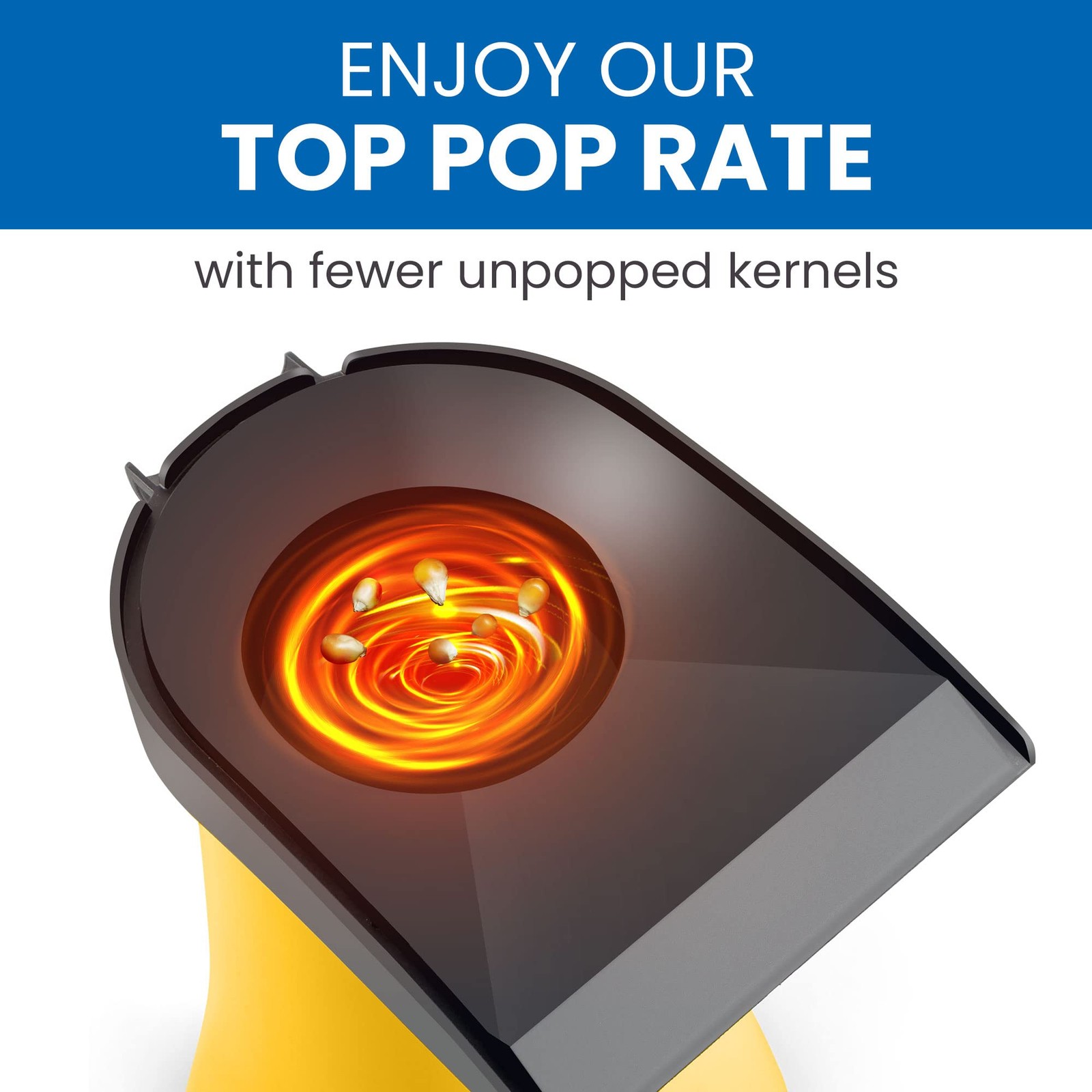 Fast Hot Air Popcorn Popper, 1300W Electric Popcorn Maker with Measuring Cup gallery