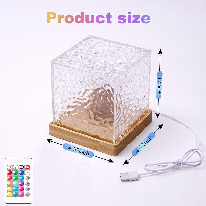 Ocean Wave Projector Light, 16 Colors Gradual Rotating Water Lamp with Remote... gallery