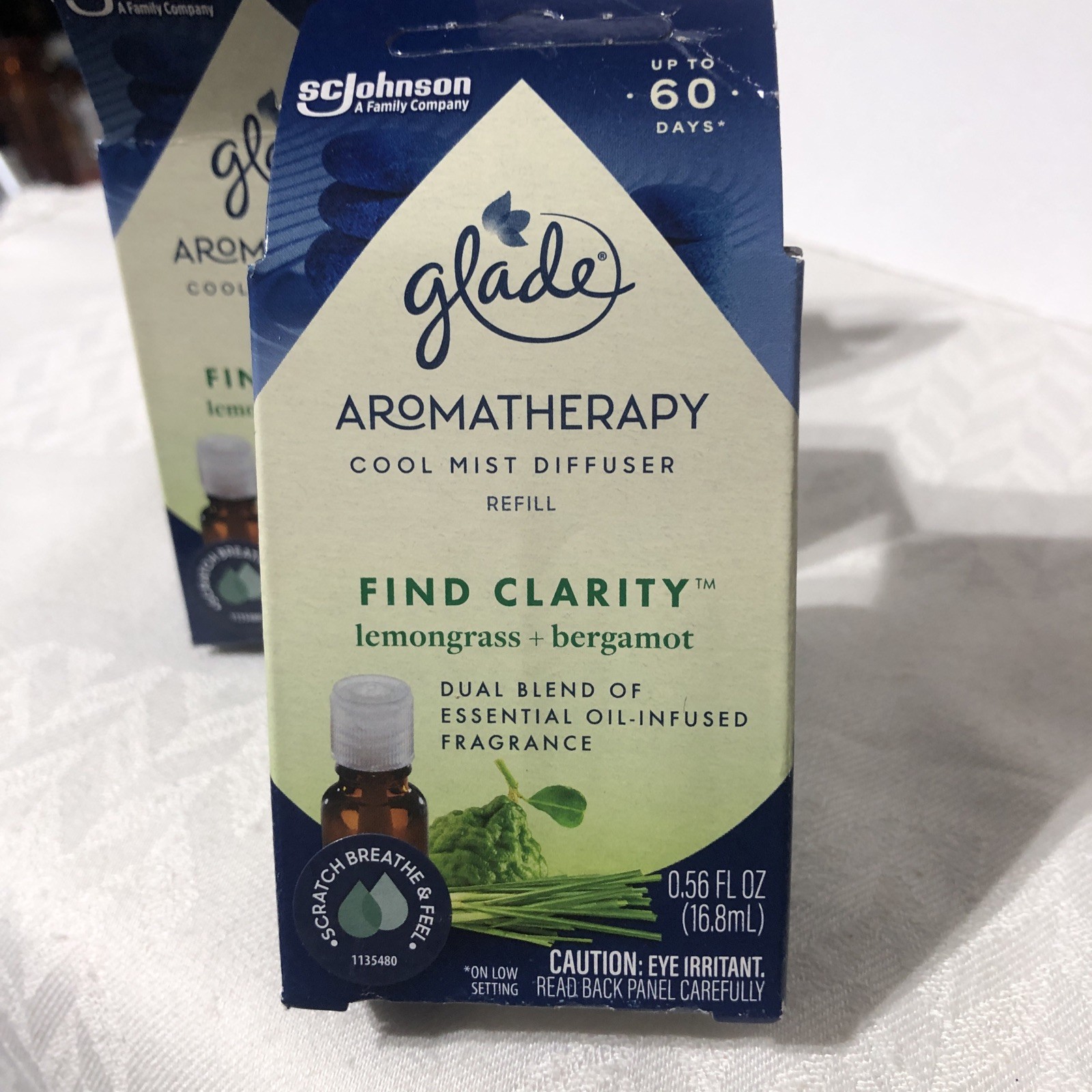 GLADE AROMATHERAPY Cool Mist Oil Diffuser Refill CLARITY Lemongrass Bergamot X 3 gallery