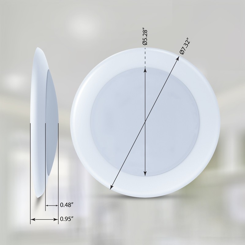 6” LED Flush Mount Ceiling Light 15W Dimmable 5CCT 1500LM Slim Panel gallery
