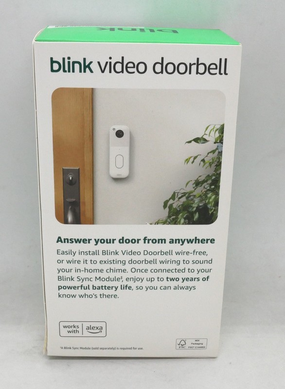 BLINK WIRELESS HOME SECURITY (WHITE) (2nd Gen/2025 MODEL) VIDEO DOORBELL *NEW* gallery