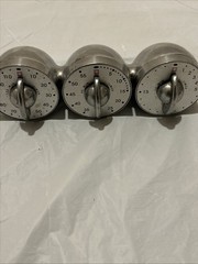 Bengt Ek Design triple mechanical timer made of polished aluminum Tested
