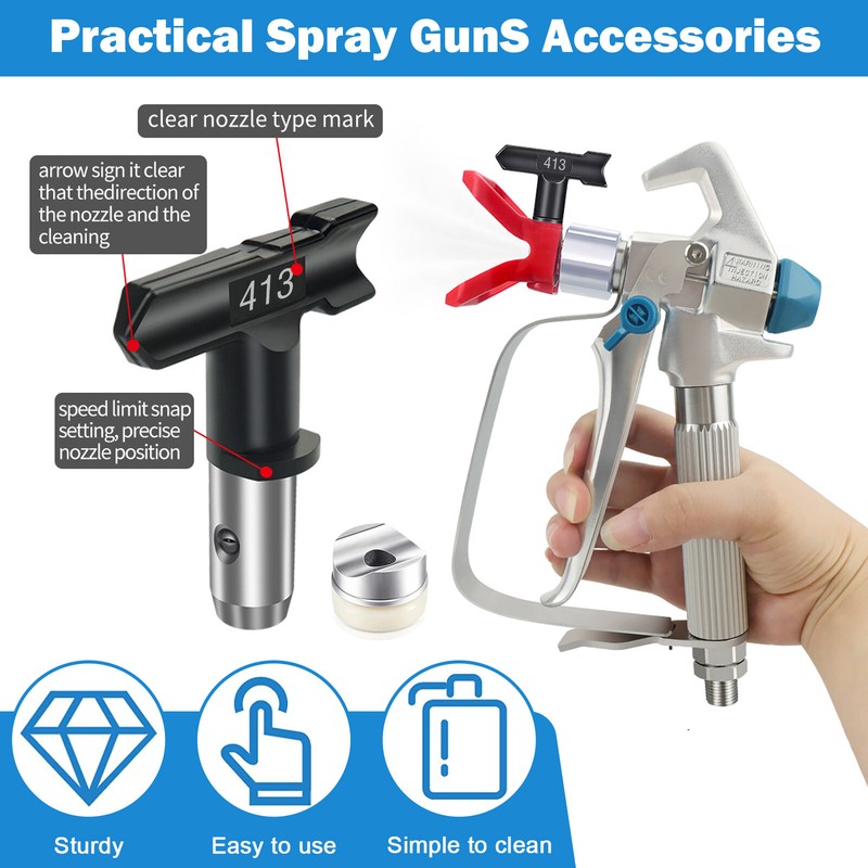 Reversible Spray Tips Airless Sprayer Nozzles For Paint Sprayer 211-517 Series gallery