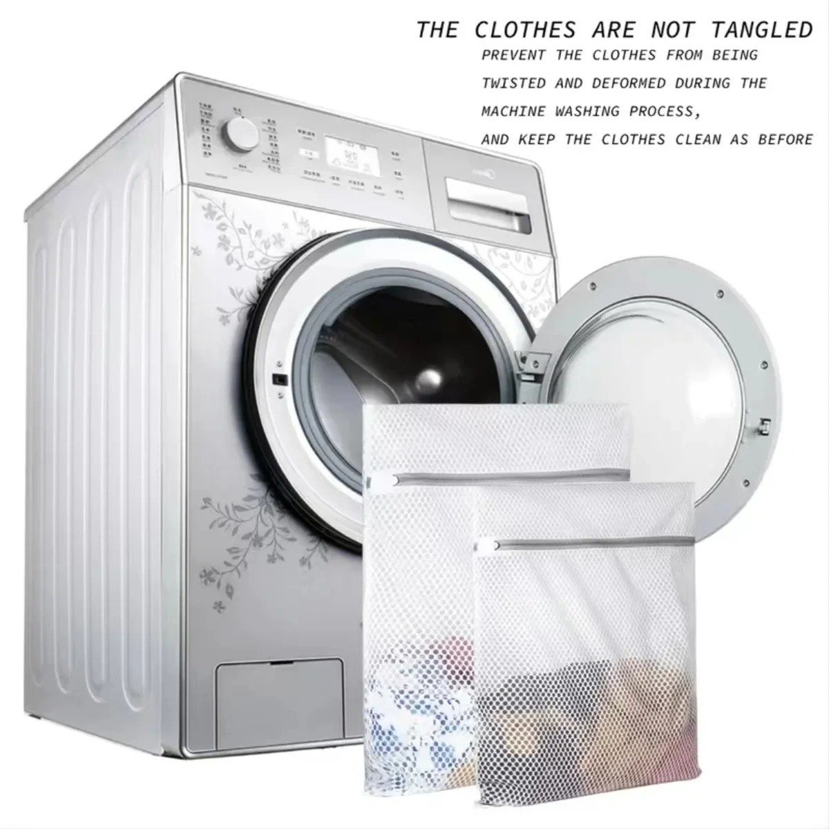 Mesh Laundry Bags for Delicates with Non Rust Zipper- White Laundry Bag gallery