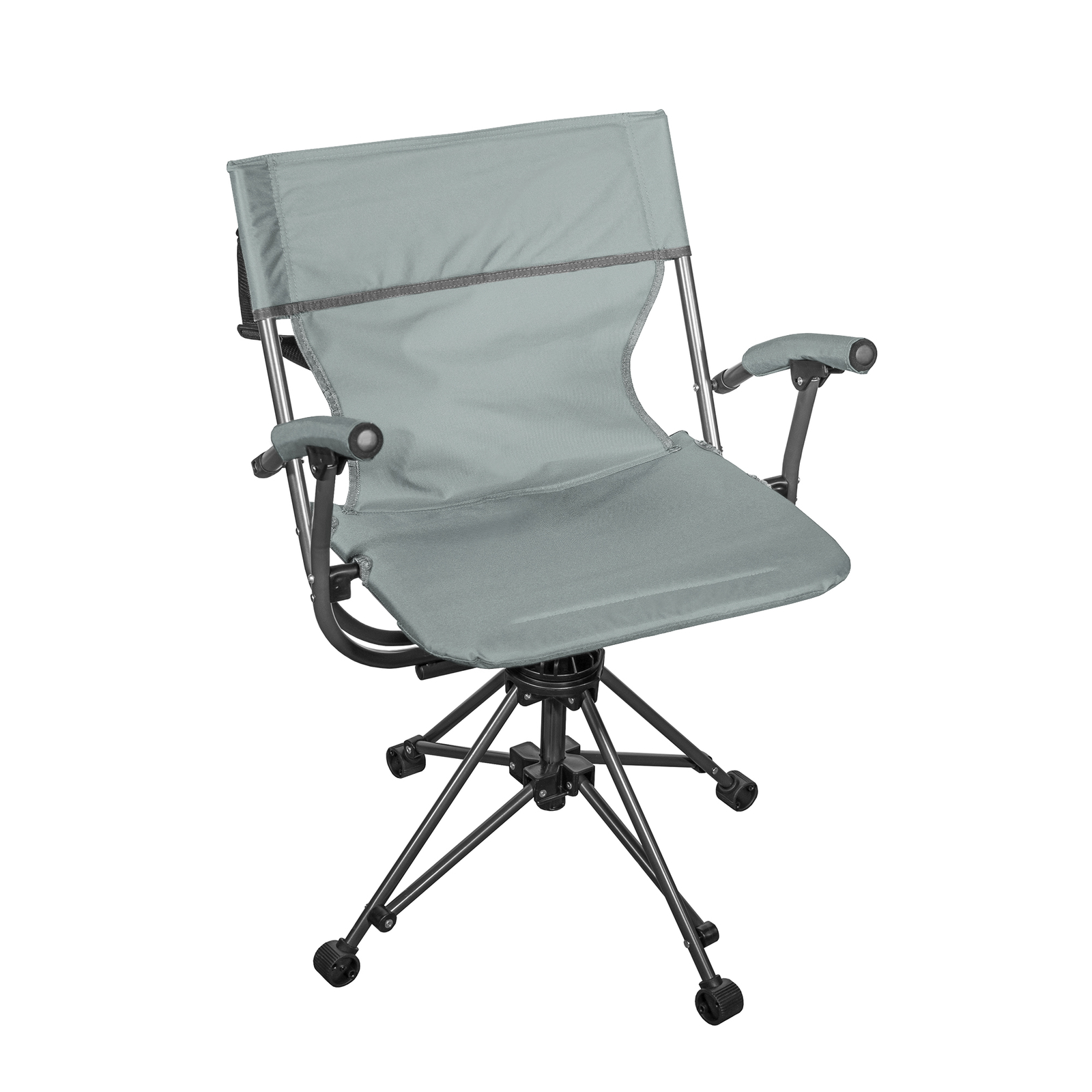 Zenithen Portable Lawn Swivel Camping Bag Chair w/ Arms, Smoke Gray gallery