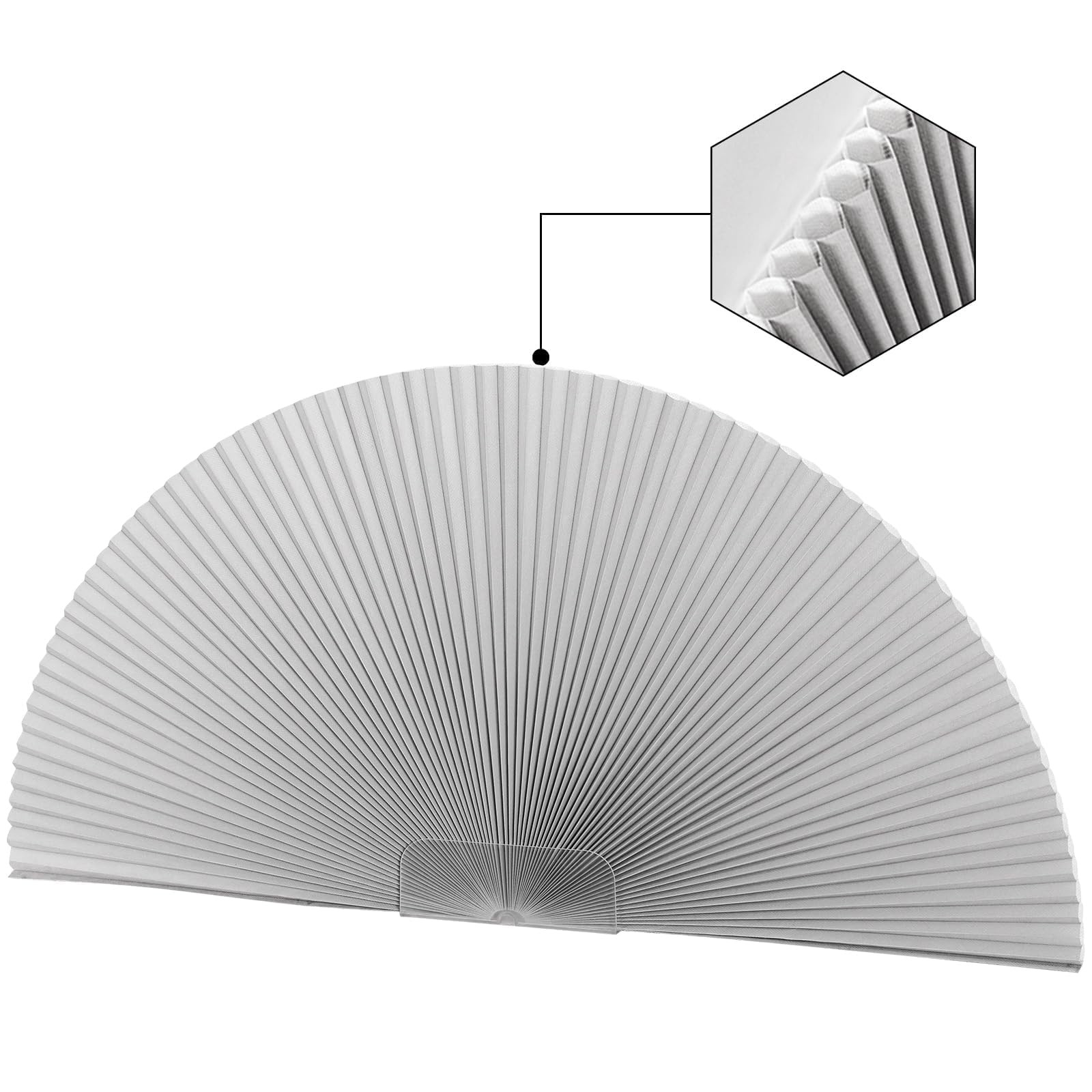 Arch Window Shades Light Filtering Half Circle Cellular Shades, Pleated Blind... gallery