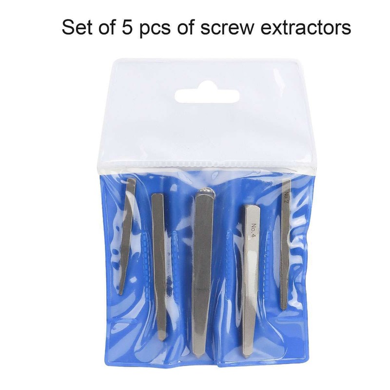 5 Pcs/ Set Straight Fluted Screw Extractor Drill Square Easy Out Extraction Tool gallery
