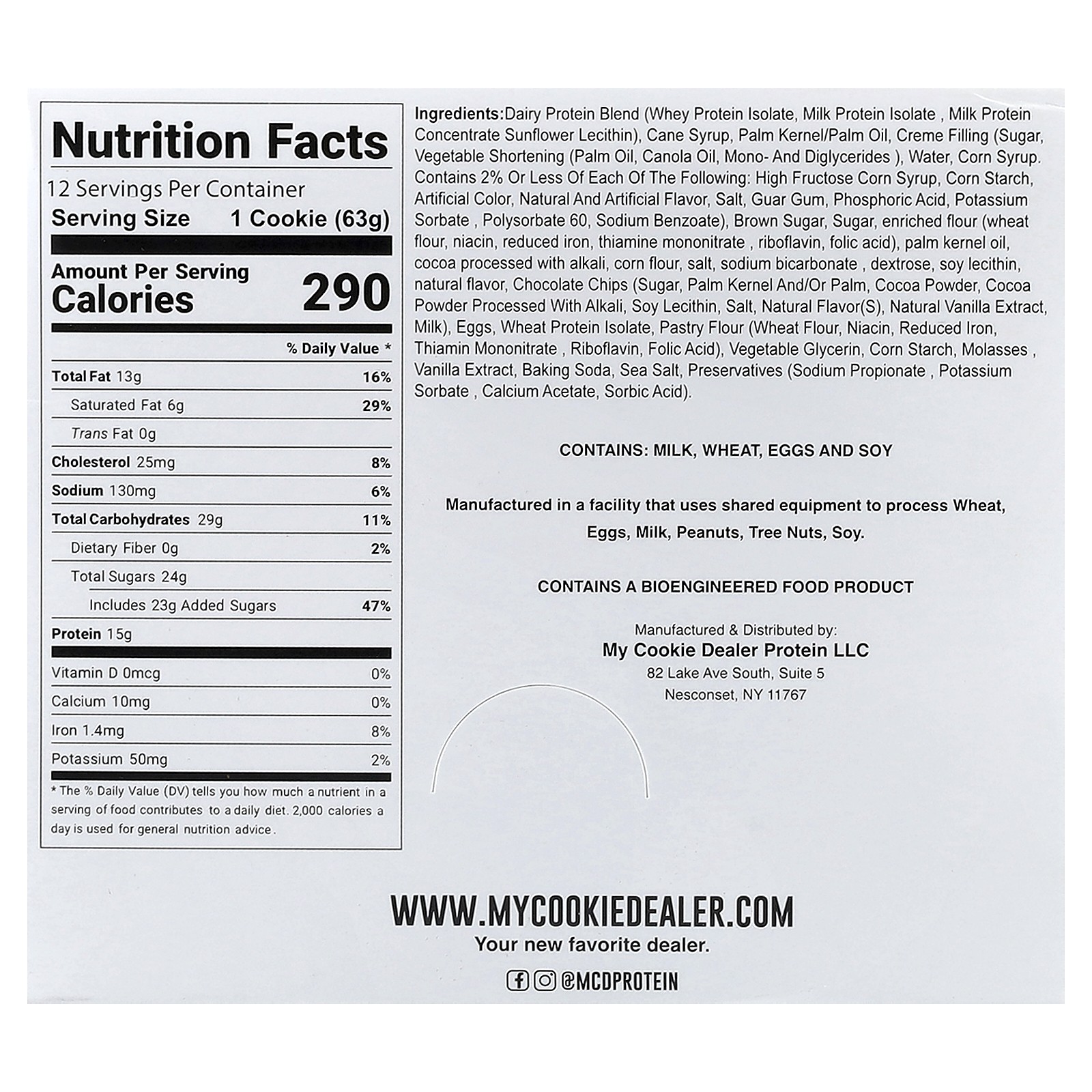 Protein Cookie, Milk & Cookies, 12 Cookies, 2.2 oz (63 g) Each gallery