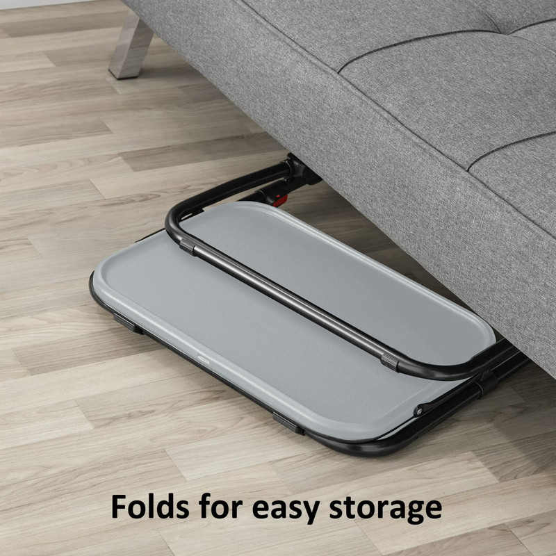 Mainstays Adjustable Folding TV Tray with Cup Holder Gray, 20.87"W x 14.76"D x 2 gallery