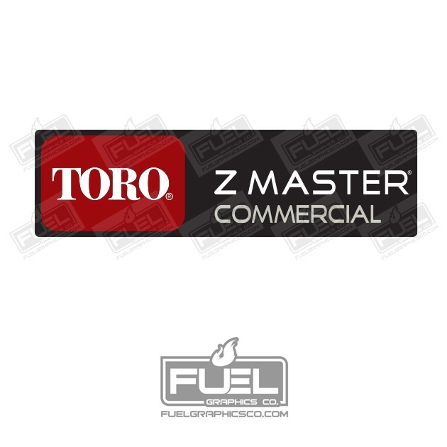 Toro Z Master Commercial Lawnmower Premium Vinyl Decal - 16" wide x 4.5" tall gallery