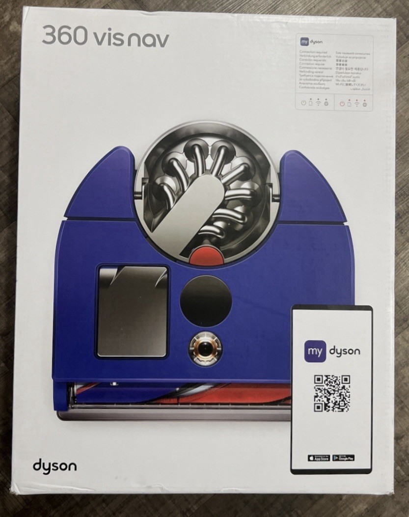 Dyson 360 Vis Nav Robot Vacuum In Blue/Nickle With Smart Navigation NEW, SEALED! gallery