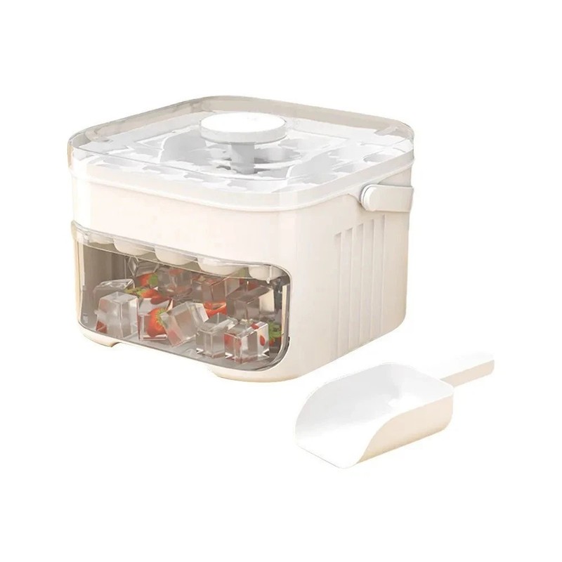50 Cube Ice Maker Tray with Press Lid Double Layer Ice Box gallery